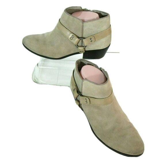 Sam Edelman Size 8.5 Taupe Harness Ankle Booties - Picture 1 of 12